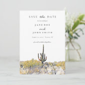 Arizona Desert Saguaro slaat de datum op Save The Date (Staand voorkant)