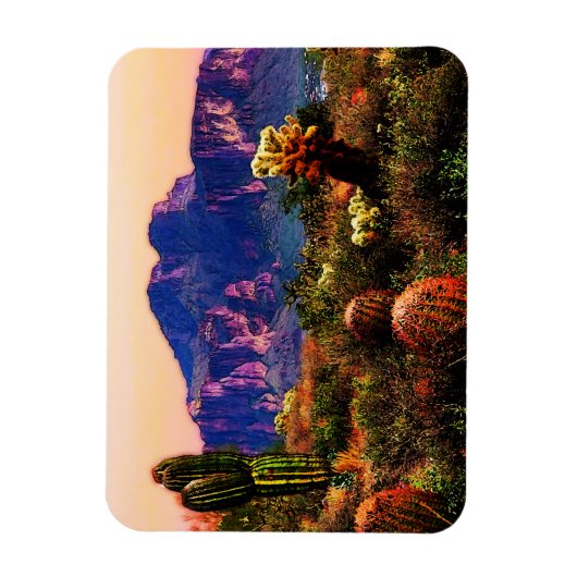 Arizona Desert Scenery Superstition Mountain Magneet (Verticaal)