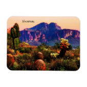 Arizona Desert Scenery Superstition Mountain Magneet (Horizontaal)