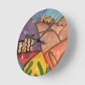 Arizona Desert Southwest Folk Art Ronde Klok (Hoek)