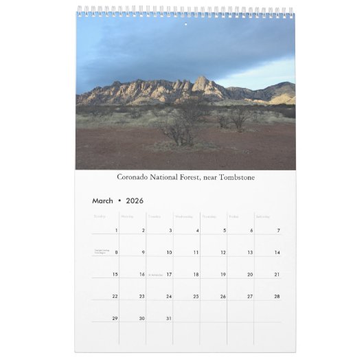 Arizona Desert Southwest Kalender (Mar 2026)