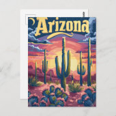 Arizona Desert Sunset Briefkaart (Voorkant / Achterkant)