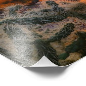 Arizona Desert Sunset Cactus Inspirerend Gezegde Foto Afdruk (Hoek)