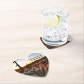 Arizona Desert Sunset Cactus Inspirerend Gezegde Kartonnen Onderzetters (Insitu)