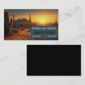 Arizona Desert Sunset Landscape Visitekaartje (Voorkant / Achterkant)