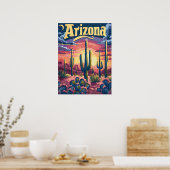 Arizona Desert Sunset Poster (Keuken)