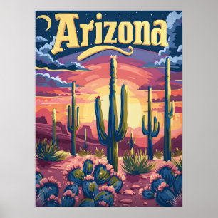 Arizona Desert Sunset Poster