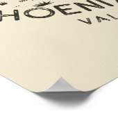 Arizona Desert Sunset Road Trip Cactus Phoenix Poster (Hoek)