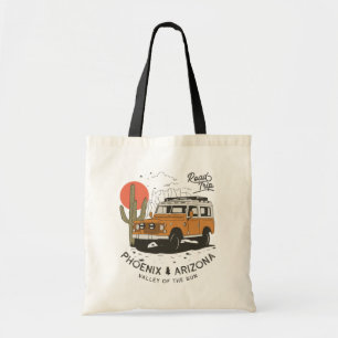 Arizona Desert Sunset Road Trip Cactus Phoenix Tote Bag
