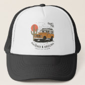 Arizona Desert Sunset Road Trip Cactus Phoenix Trucker Pet (Voorkant)