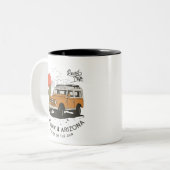 Arizona Desert Sunset Road Trip Cactus Phoenix Tweekleurige Koffiemok (Voorkant links)