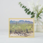 Arizona Desert Vintage Travel Briefkaart (Staand voorkant)