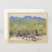 Arizona Desert Vintage Travel Briefkaart (Voorkant / Achterkant)