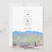 Arizona Desert Wedding Invitation Kaart (Voorkant)