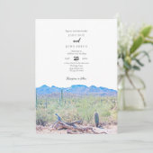 Arizona Desert Wedding Invitation Kaart (Staand voorkant)