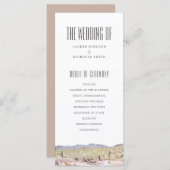Arizona Desert Wedding Program Programmakaart (Voorkant / Achterkant)
