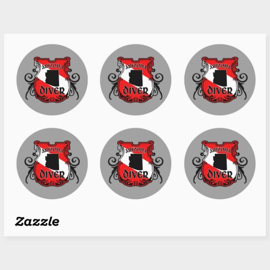 Arizona Diver Ronde Sticker (Vel)
