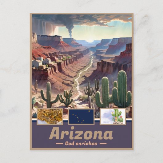 Arizona Dreamscape: Surrealistische Staat Briefkaart (Voorkant)