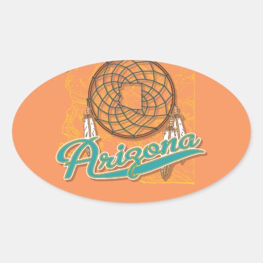 Arizona Droomvanger Ovale Sticker (Voorkant)