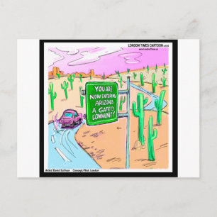 Arizona: Een Gated Community Funny Gifts & T - shi Briefkaart