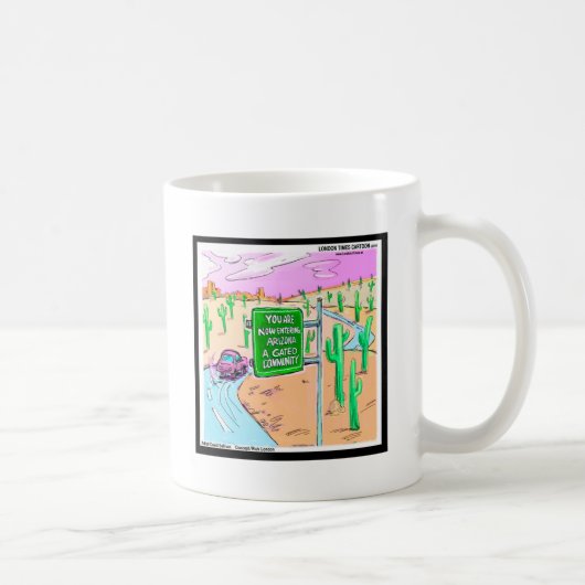 Arizona: Een Gated Community Funny Gifts & T - shi Koffiemok (Rechts)