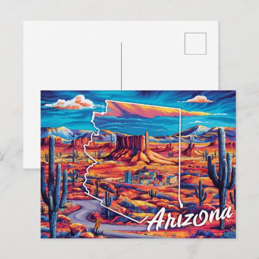 Arizona: Een levendige viering Briefkaart (Voorkant / Achterkant)