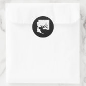 Arizona Elk Hunting Bull Elk AZ staatsvorm Ronde Sticker (Tas)