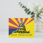 Arizona en Gadsden Flag Briefkaart (Staand voorkant)