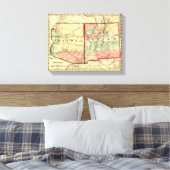 Arizona en New MexicoPanoramic Map Canvas Afdruk (Insitu (Slaapkamer))