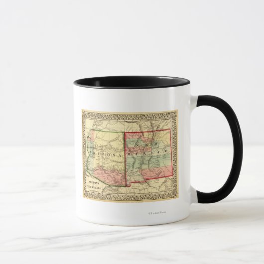 Arizona en New MexicoPanoramic Map Mok (Rechts)