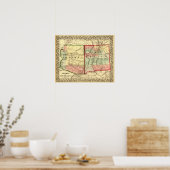 Arizona en New MexicoPanoramic Map Poster (Keuken)