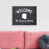 Arizona Familie Monogram Welkomstbord Canvas Afdruk (Insitu (Woonkamer))