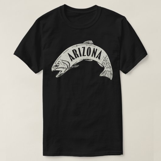 Arizona Fish Wordmark Tan T-shirt (Design voorkant)