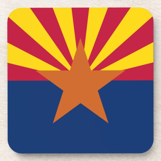Arizona Flag, Amerikaan de kopperstaat Bier Onderzetter (Voorkant)