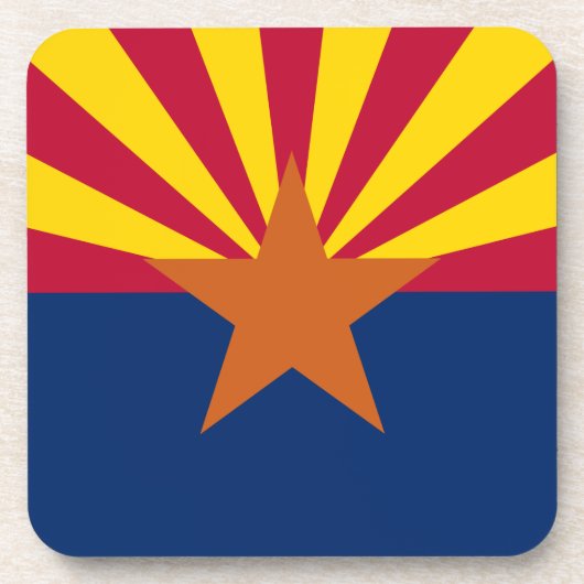 Arizona Flag, Amerikaan de kopperstaat Bier Onderzetter (Voorkant)