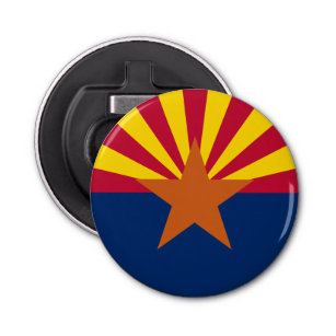 Arizona Flag, Amerikaan de kopperstaat Button Flesopener