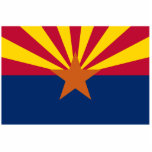 Arizona Flag, Amerikaan de kopperstaat Fotobeeldje Magneet<br><div class="desc">De vlag van Arizona, Arizona, een zuidwestelijke staat, is de thuisbasis van natuurlijke wonderen zoals de Grand Canyon, de Colorado, het nationaal park van Saguaro en de Sonoran-woestijn. Arizona-bijnamen zijn de staat Copper en de staat Grand Canyon. Dit werk komt niet in aanmerking voor auteursrechten en dus voor iedereen, omdat...</div>