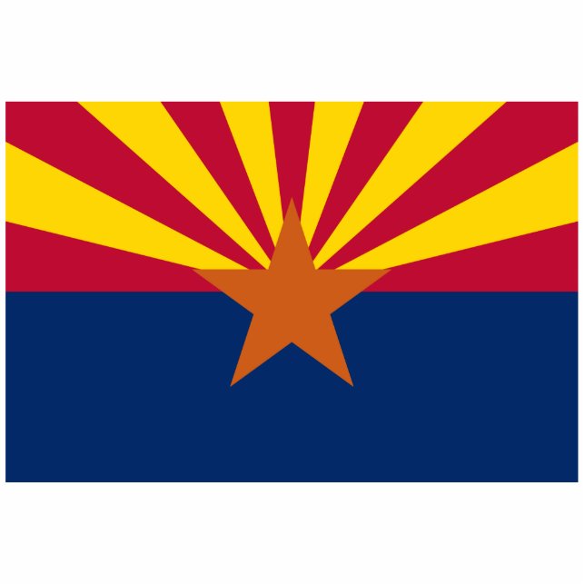 Arizona Flag, Amerikaan de kopperstaat Fotobeeldje Magneet (Voorkant)