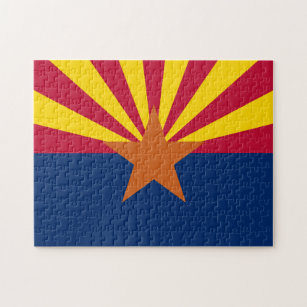 Arizona Flag, Amerikaan de kopperstaat Legpuzzel