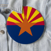 Arizona Flag, Amerikaan de kopperstaat Ronde Button 6,0 Cm (In situ)