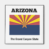 Arizona, flag and motto, magneet (Voorkant)