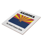 Arizona, flag and motto, tegeltje (Zijkant)