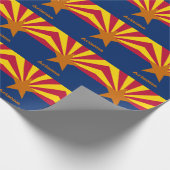 Arizona Flag & Arizona geeft Amerika/sportliefhebb Cadeaupapier (Hoek)