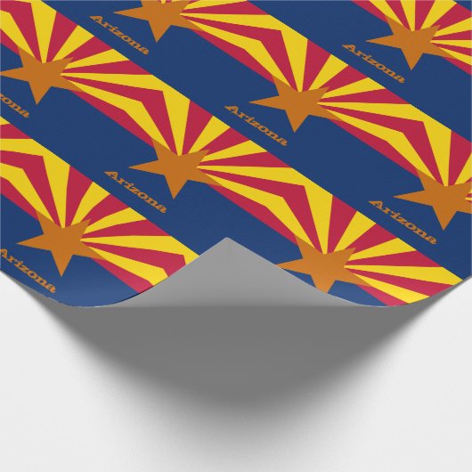 Arizona Flag & Arizona geeft Amerika/sportliefhebb Cadeaupapier (Hoek)