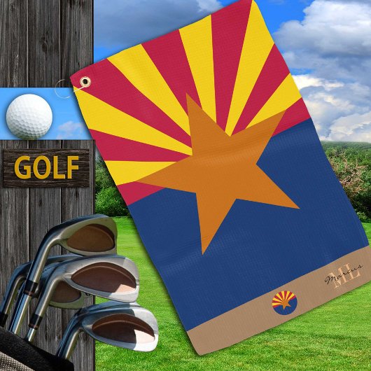 Arizona flag & Arizona monogrammen / golfhanddoek