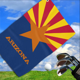 Arizona Flag & Arizona State USA golf- en sportfan Golfhanddoek
