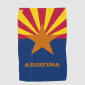 Arizona Flag & Arizona State USA golf- en sportfan Golfhanddoek (Voorkant)