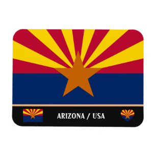 Arizona Flag & Arizona State USA/reis America Magneet