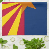 Arizona Flag & Arizona State VS decor/sportfans Theedoek (Gevouwen)