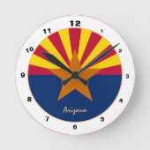Arizona Flag & Arizona trendy mode /design USA Ronde Klok (Voorkant)